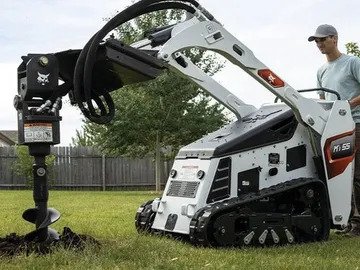 Mini Skid Steer Auger Converted